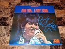 Aretha Franklin Rare Authentic Hand Signed Vinyl Lady Soul Queen of Soul Motown