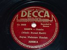 78 Mahmure Handen - Vedia Riza Giz  DECCA 32008  Turkish Greek   V++