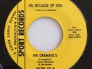 THE DRAMATICS northern soul 45 All Because Of You / Haven't Got Love   Sport