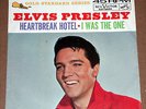 ELVIS PRESLEY Rare Gold Standard Sleeve Heartbreak Hotel 447-0605 NICE