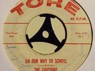 Rare White DooWop 45 The Cautions - On Our Way To School b/w Like A Rainbow HEAR