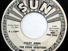 FOUR UPSETTERS 45 Crazy Arms / Midnight Soiree PROMO Rock N Roll SUN 1962 w3133