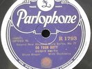 78RPM - BESSIE SMITH - I'M DOWN IN THE DUMPS / DO YOUR DUTY ENGLISH PARLOPHONE