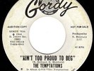MOTOWN WHITE-LABEL PROMO 1966 SOUL 45 - TEMPTATIONS - Aint Too Proud To Beg HEAR