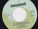 GROUP SOUL 45 RPM - THE VELVETS on MONUMENT  RECORDS