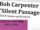 bob carpenter silent passage lp test pressing reissue w/bio