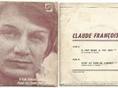 CLAUDE FRANCOIS il faut beau / stop au nom 7” 45 Portugal PS Disques Fleche 1972