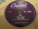 78 rpm RECORD - RARE ROCK N ROLL ROCKABILLY - THE CUES - WHY / PRINCE OR PAUPER