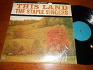 THE STAPLE SINGERS This Land RARE BLACK GOSPEL Riverside LP in SHRINK EX+