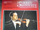 MOZART 5 VIOLIN CONCERTOS ARTHUR GRUMIAUX ARRIGO PELLICCIA DAVIS 3-LP BOX NM
