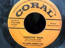Rare Orginal  Rockabilly 45 Johnny Burnette Trio Lonesome Train Coral 61758 VG++