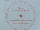 DF86 - Rameau - Debussy - Ravel - Concert Musique Francaise - par Marcelle MEYER