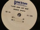 LIVE AND LET DIE 7” not 45 RADIO SPOT on UA – james bond rare PAUL MCCARTNEY