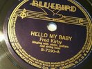 FRED KIRBY 1937 Bluebird 78 HELLO MY BABY/I GOT A RED HOT MAMA Carolina