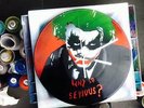 THE JOKER NEW CUT CLOCK design. Stencil artwork on vinyls. Made in Australia