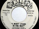CHYVONNE SCOTT & CHICK WILLIS 45 Won't Stand In The Way PROMO Doo Wop R&B w3470