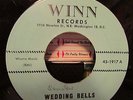 DOO WOP SENATORS WINN 1917 WEDDING BELLS/I SHOULDN'T CARE 1ST PRESS HAND WRITTEN