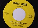 HERMAN HITSON: Ain't No Other Way / You Can't Keep A Good Man Down 45 rare Soul