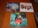 3 vintage Wooden Nickel Styx LP record albums Heads II & Man of Miracles NICE