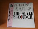 12 INCH SINGLE THE STYLE COUNCIL IT DIDN'T MATTER JAPAN PROMO OBI PAUL WELLER