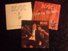 3 AC/DC LPs . IF YOU WANT BLOOD,FLY ON THE WALL,FLICK OF THE SWITCH
