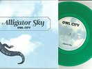 OWL CITY Alligator Sky w/ RARE REMIX LIMITED PROMO GREEN 7 INCH Vinyl 2011 MINT
