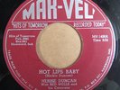 HERBIE DUNCAN   HOT LIPS BABY   RARE EARLY REPRO ON MAR-VEL   ROCKABILLY 45 NM