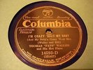 JAZZ FATS WALLER I'm Crazy 'Bout My Baby COLUMBIA 14593