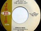 THE JORDAN BROTHERS 45 Be Mine / Dream Romance PROMO Rockabilly BOPPER 1959 e847