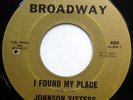 JOHNSON SISTERS 45 I Found My Place NEAR MINT Girl Group SOUL Popcorn 1964 e750