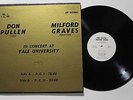DON PULLEN MILFORD GRAVES In Concert At Yale SRP PG-286 Free Jazz 1966 VG++ 4C