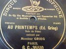 EDVARD GRIEG au printemps  / black  G&T G.C 35510
