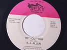 rare Modern Soul 45 B.J. ALLEN without you SEXY Listen