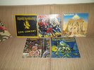 5 IRON MAIDEN Vinyl Record Albums live concert somewhere in time powerslave