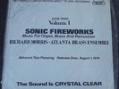 LP Crystal Clear Records Supercut Direct to Disc Sonic Fireworks ADVANCE PRESSIN