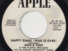 BEATLES 45 JOHN LENNON YOKO ONO HAPPY XMAS NEW YORK WLP PROMO DJ APPLE 1842