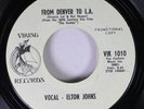 Hear Rock Promo 45 Elton Johns - From Denver To L.A. / Same On Viking