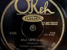 TEXAS ALEXANDER & LITTLE HAT JONES OKEH 8705 BLUES 78 RPM RECORD E+