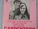 Carpenters  - Close To You + 3 -  1970 Brazilian Picture Sleeve PS 7