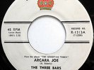THE THREE BARS / NICKY ROBERTS 45 Arcara Joe VG++ Jazz Guitar RARE Regalia w2431