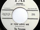 PARAGONS 45 If You Love Me / These Are The Things DOO WOP Original Press cc1206