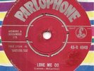 THE BEATLES LOVE ME DO PARLOPHONE RED LABEL 1st PRESS 45-R 4949 CO SLEEVE EX+