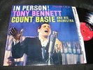 Very Clean Vocal Jazz LP TONY BENNETT & Count Basie IN PERSON Columbia 6-eye 59