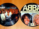 ABBA VINYL PICTURE DISC 45s Under Attack + One Of Us RARE UK 7
