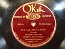 78 RPM  ARIZONA DRANES OKEH 8353 E SWEET HEAVEN IS MY HOME - RARE GOSPEL