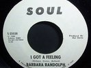 1967 Barbara Randolph I Got A Feeling 45, promo