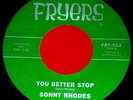 SONNY RHODES VINYL NORTHERN SOUL 45 Funk Mod R&B Dancer RARE 7