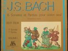 DEVY ERLIH - J.S. Bach - 6 Sonates... vol. 1 -  LP