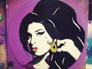 New Cut Amy Winehouse Clock design .Painted records vinyls. Spraypaint stencil