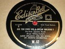 LEON BELASCO & His Hotel St Moritz Orch Did you ever see 78 EDISON BELL W57